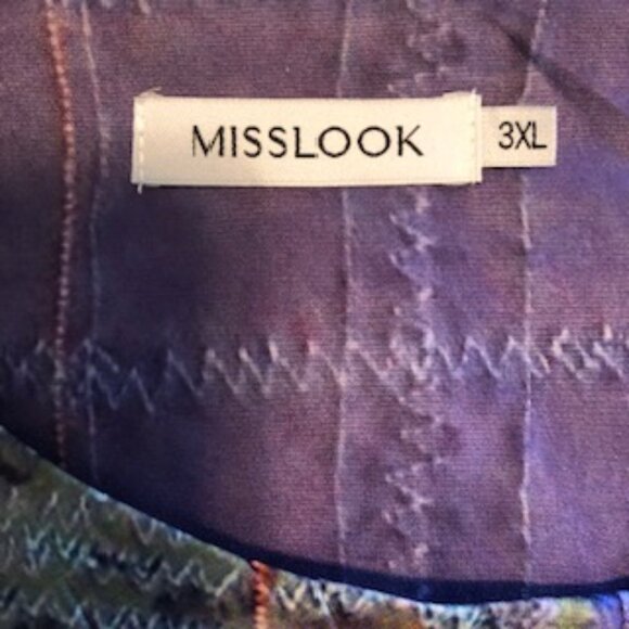 NWOT Rainbow Misslook Top Jacket Zip Jewel Tones Long Sleeve 3X XXXL Relaxed - Picture 9 of 9